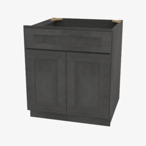 Forevermark Cabinetry  Townsquare Grey TS-S3021B-34-1/2 Double Door 30 Inch Sink Base Vanity with Drawer Heads
