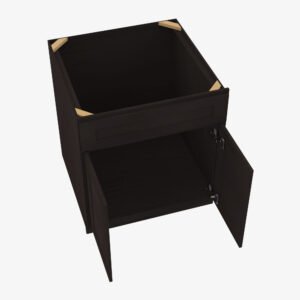 AG-S2421B-34-1/2 Double Door 24 Inch Sink Base Vanity with Drawers | Greystone Shaker