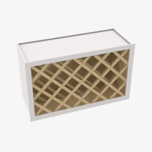 Forevermark Cabinetry  Rio Vista White Shaker VW-W3018WR Double Door 30 Inch Wine Rack Cabinet