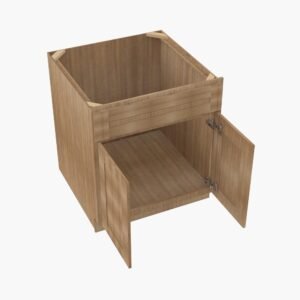 Forevermark Cabinetry  Woodland Brown Shaker AR-S3021B-34-1/2 Double Door 30 Inch Sink Base Vanity with Drawers