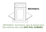 Forevermark Cabinetry  AX-BDCF36K-FL Base Diagonal Corner Floor Cabinet