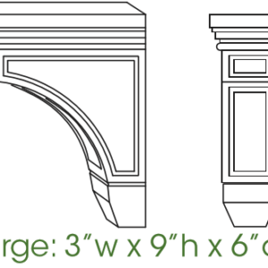 TQ-CORBEL59 Decorative Large Corbell | TSG Forevermark Townplace Crema