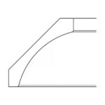AA-CM96K-4 Crown Molding with Large Cove Detail | TSG Forevermark Blaze Black Shaker