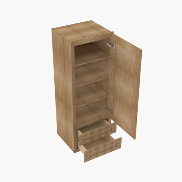 Forevermark-AR-W2D1860-Single-Door-Cabinets-18-Inch-Wall-Cabinet-With-2-Built-In-Drawers-Woodland-Brown-Shaker-Brown-18-Inch-Cabinet