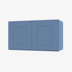 AX-W331524B Double Door 33 Inch Wall Refrigerator Cabinet | Xterra Blue Shaker
