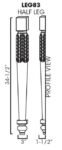 Forevermark Cabinetry  TSG  Gramercy White GW-LEG83 Half Decor Leg