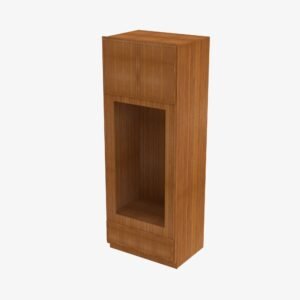 PR-OM3384B Double Door 33 Inch Tall Double Oven / Oven Microwave Cabinet | Petit Brown