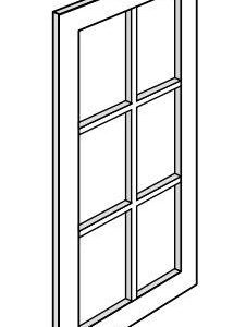 Forevermark Cabinetry  TSG  Townplace Crema TQ-W3036BMGD Wall Glass Door with Mullion and Clear Glass