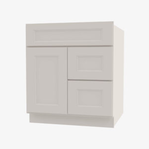TQ-S3621BDR-34-1/2 Double Door 36 Inch Sink Base Combo Vanity with Right Drawer | Townplace Cream
