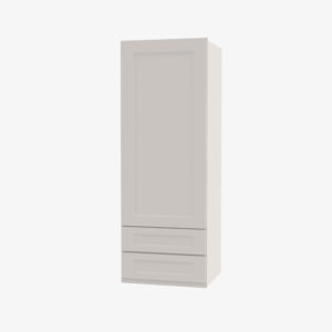 TQ-W2D1854 Single Door Cabinets 18 Inch Wall Cabinet With 2 Built-In Drawers | Townplace Crema