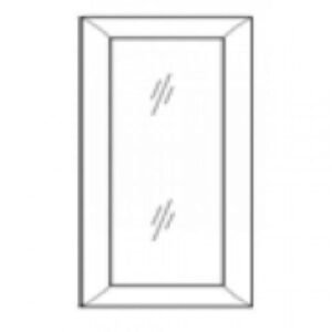 Forevermark Cabinetry  TSG  Rio Vista White Shaker VW-WDC2436GD Wall Glass Door with No Mullion and with Clear Glass