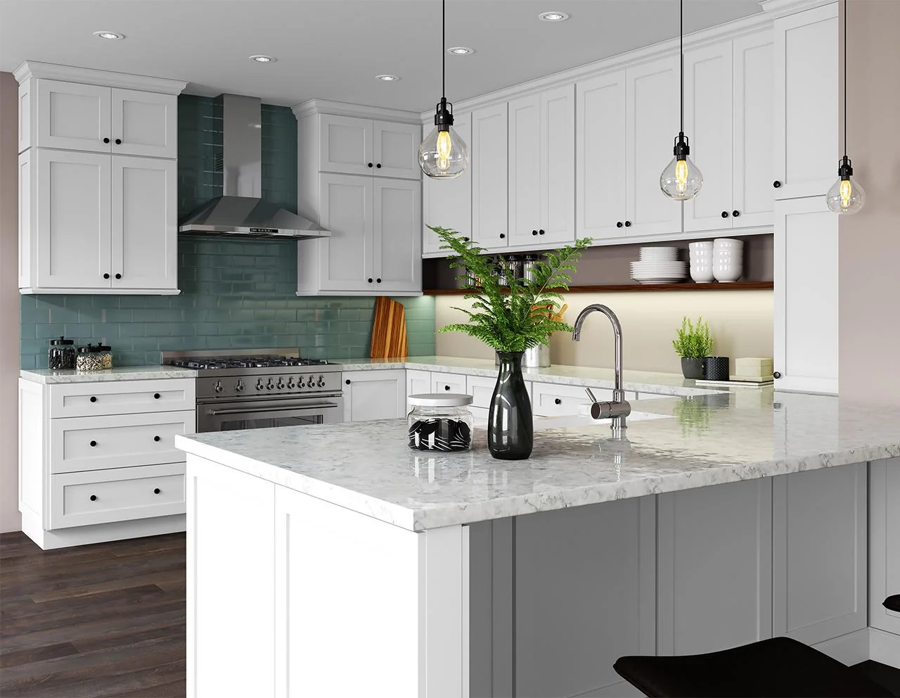 Forevermark Rio Vista White Shaker Cabinets
