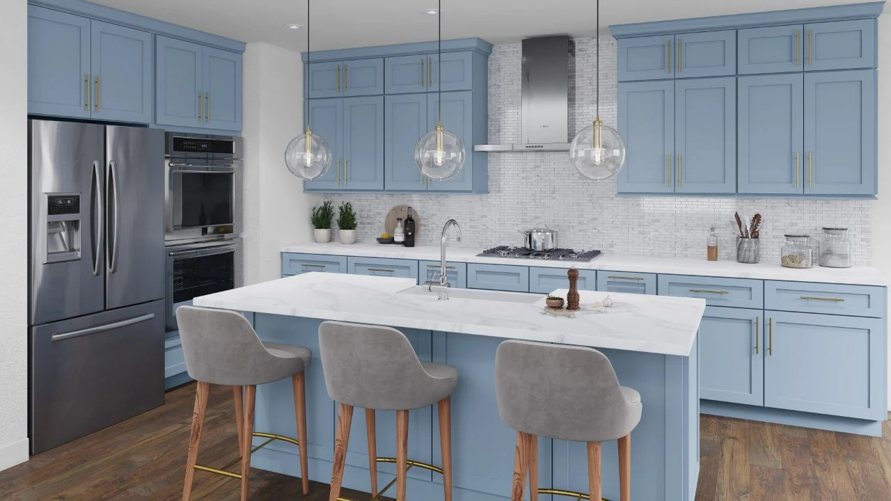 Forevermark Xterra Blue Shaker Cabinets