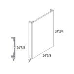 GoldenHome Dishwasher Panel Frameless Yellow Oak