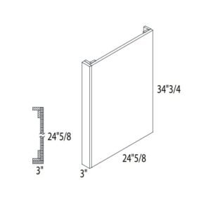 GoldenHome Dishwasher Panel Frameless Yellow Oak