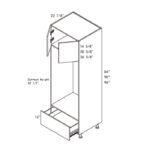 GoldenHome Oven And Pantry Cabinet Frameless Yellow Oak