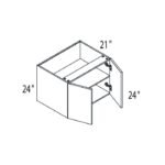 GoldenHome Floating Vanity Frameless Yellow Oak