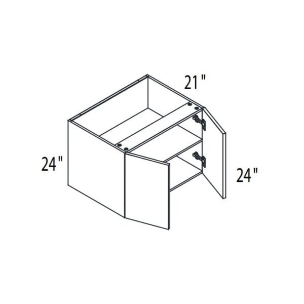 GoldenHome Floating Vanity Frameless Yellow Oak