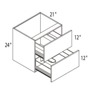 GoldenHome Floating Vanity Frameless Yellow Oak