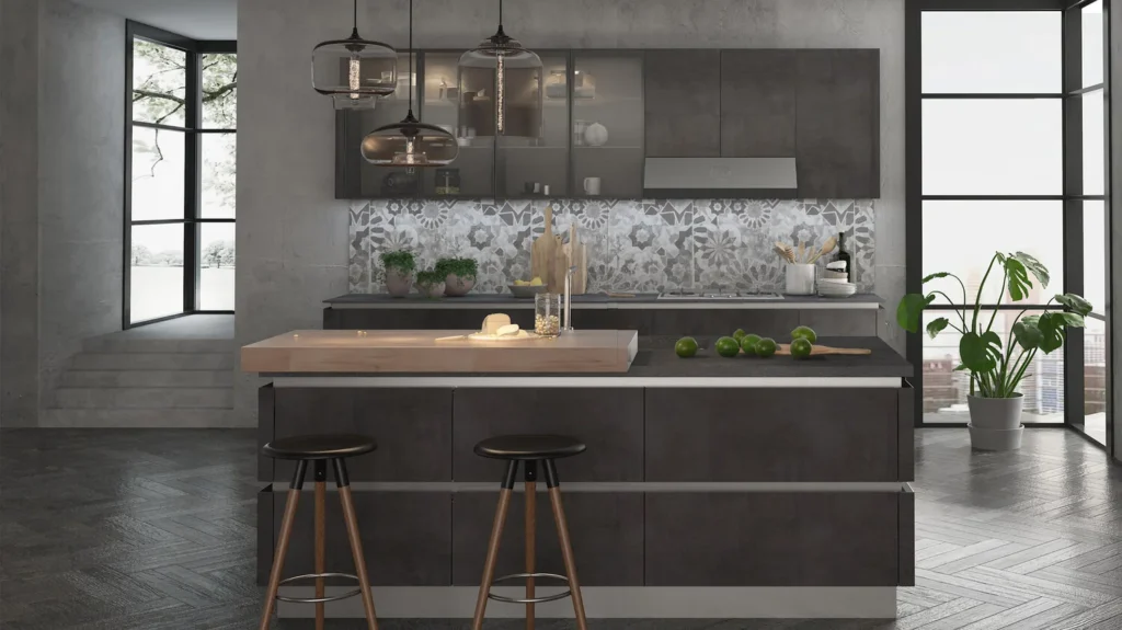 Frameless Rustic Gray