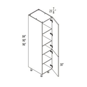 GoldenHome Wall Pantry Frameless Yellow Oak