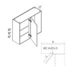 GoldenHome Wall Blind Corner Frameless Yellow Oak