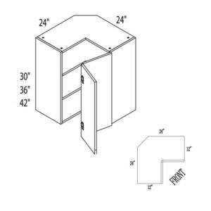 GoldenHome Wall Corner Cabinet Frameless Yellow Oak