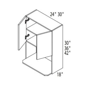 GoldenHome Microwave Oven Frameless Yellow Oak