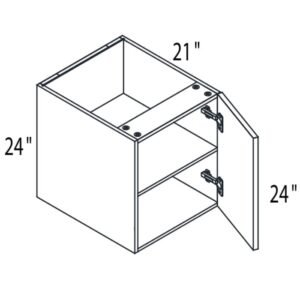 GoldenHome Floating Vanity Frameless Yellow Oak