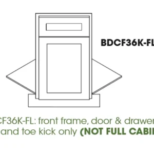 AZ-BDCF36K-FL Single Door Cabinets 36 Inch Base Diagonal Corner Floor Cabinet