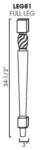 CZ-TP3/WF34-1/2 Full Decor Leg with Wall Filler | TSG Forevermark Townplace Cerema