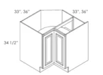 CZ-LS3612 Single Door Cabinets 36 Inch Lazy Susan Cabinets Base Cabinet | Cullian Champagne
