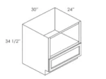 AE-MWO3018PM-12 30 Inch Microwave Oven Wall Cabinet | Estate Brown Shaker